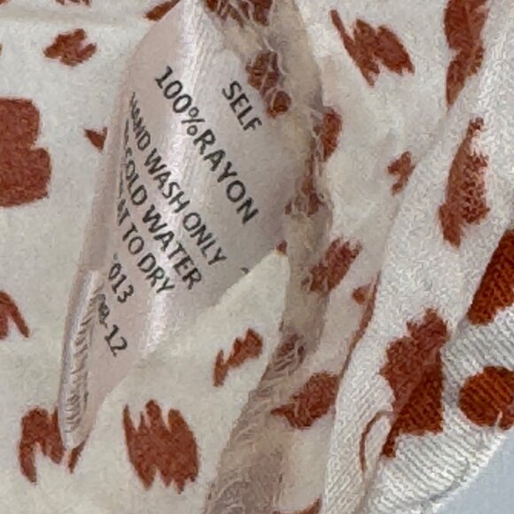 Savanna Jane Womens embroidered Animal Print Rayon Blouse Tassels size medium - Picture 4 of 12